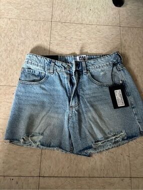 Harlow Light Blue Distressed Denim Cutoff Shorts